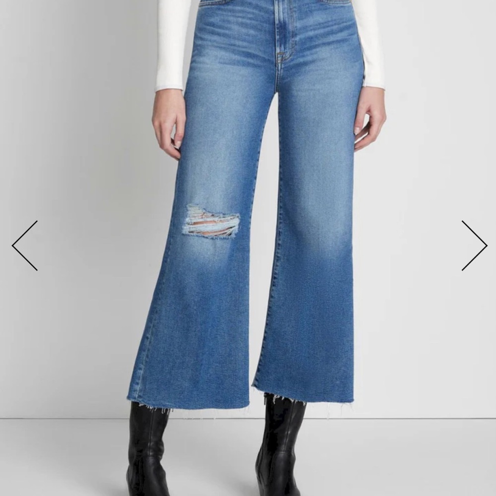 Seven ultra high rise cropped Jo flared jeans 32